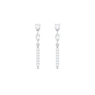 1 CT Marquise and Round Shape Zircon Dangle Earrings Zircon - ( AAAA ) - Quality - Rosec Jewels