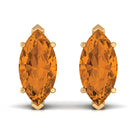 1 CT Marquise Cut Citrine Stud Earrings Citrine - ( AAA ) - Quality - Rosec Jewels