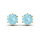 2.25 CT Sky Blue Topaz Solitaire Stud Earrings Sky Blue Topaz - ( AAA ) - Quality - Rosec Jewels