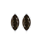 Marquise Cut Smoky Quartz Solitaire Stud Earrings Smoky Quartz - ( AAA ) - Quality - Rosec Jewels