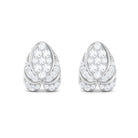 1/2 CT Round Diamond Antique Heart Stud Earrings Diamond - ( HI-SI ) - Color and Clarity - Rosec Jewels