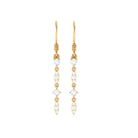 1/2 CT Natural Diamond Simple Dangle Earrings in Gold Diamond - ( HI-SI ) - Color and Clarity - Rosec Jewels