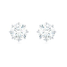 1 CT Certified Moissanite Solitaire Stud Earrings Moissanite - ( D-VS1 ) - Color and Clarity - Rosec Jewels