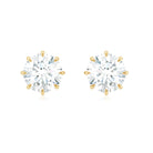 1 CT Certified Moissanite Solitaire Stud Earrings Moissanite - ( D-VS1 ) - Color and Clarity - Rosec Jewels