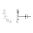 1/2 CT Minimal Diamond Climber and Crawler Earrings Diamond - ( HI-SI ) - Color and Clarity - Rosec Jewels