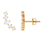 1/2 CT Minimal Diamond Climber and Crawler Earrings Diamond - ( HI-SI ) - Color and Clarity - Rosec Jewels