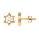 1/4 CT Round Cut Genuine Diamond Gold Star Stud Earrings Diamond - ( HI-SI ) - Color and Clarity - Rosec Jewels