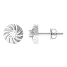 1/4 CT Real Diamond Swirl Gold Stud Earrings Diamond - ( HI-SI ) - Color and Clarity - Rosec Jewels