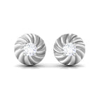 1/4 CT Real Diamond Swirl Gold Stud Earrings Diamond - ( HI-SI ) - Color and Clarity - Rosec Jewels