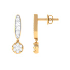 1/2 CT Classic Moissanite Bar Drop Earrings Moissanite - ( D-VS1 ) - Color and Clarity - Rosec Jewels