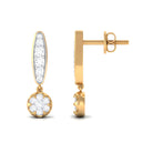 1/2 CT Classic Moissanite Bar Drop Earrings Moissanite - ( D-VS1 ) - Color and Clarity - Rosec Jewels