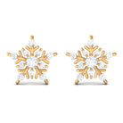 1/2 CT Classic Moissanite Snowflake Stud Earrings Moissanite - ( D-VS1 ) - Color and Clarity - Rosec Jewels