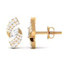 1/2 CT Designer Zircon Gold Stud Earrings Zircon - ( AAAA ) - Quality - Rosec Jewels