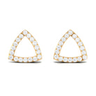 1/2 CT Moissanite Open Triangle Stud Earrings in Gold Moissanite - ( D-VS1 ) - Color and Clarity - Rosec Jewels