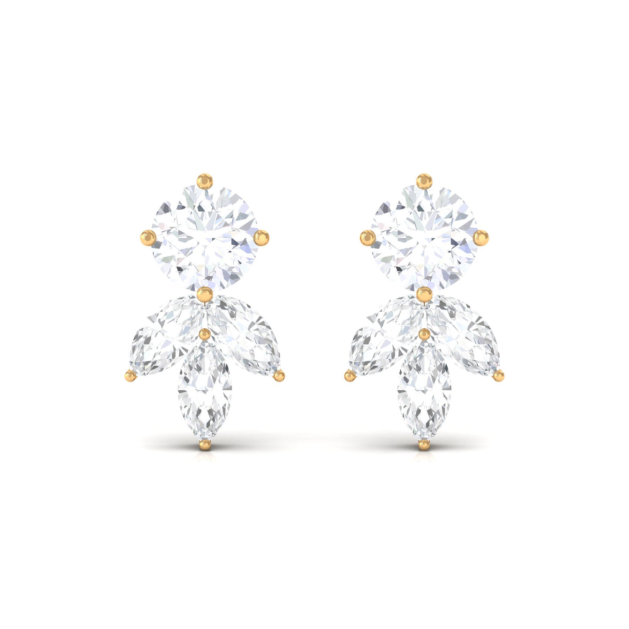 1.25 CT Minimal Zircon Stud Earrings in Prong Setting Zircon - ( AAAA ) - Quality - Rosec Jewels