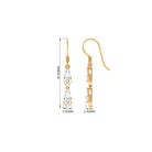 1.50 CT Zircon Minimal Dangle Earrings in Gold Zircon - ( AAAA ) - Quality - Rosec Jewels