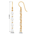 2.75 CT Pear and Round Cut Zircon Dangle Earrings Zircon - ( AAAA ) - Quality - Rosec Jewels