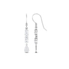 1.5 CT Round and Oval Cut Moissanite Dangle Earrings Moissanite - ( D-VS1 ) - Color and Clarity - Rosec Jewels