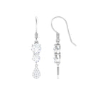 1.75 CT Zircon Minimal Dangle Earrings in Gold Zircon - ( AAAA ) - Quality - Rosec Jewels