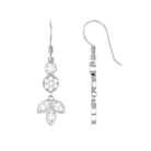 1.75 CT Marquise and Round Cut Moissanite Leaf Dangle Earrings Moissanite - ( D-VS1 ) - Color and Clarity - Rosec Jewels