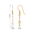 1/2 CT Simple Moissanite Gold Dangle Earrings Moissanite - ( D-VS1 ) - Color and Clarity - Rosec Jewels