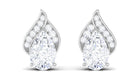 Pear Shape Lab Grown Diamond Classic Stud Earrings Lab Grown Diamond - ( EF-VS ) - Color and Clarity - Rosec Jewels