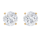 Lab Grown Diamond Solitaire Stud Earrings with Screw Back Lab Grown Diamond - ( EF-VS ) - Color and Clarity - Rosec Jewels