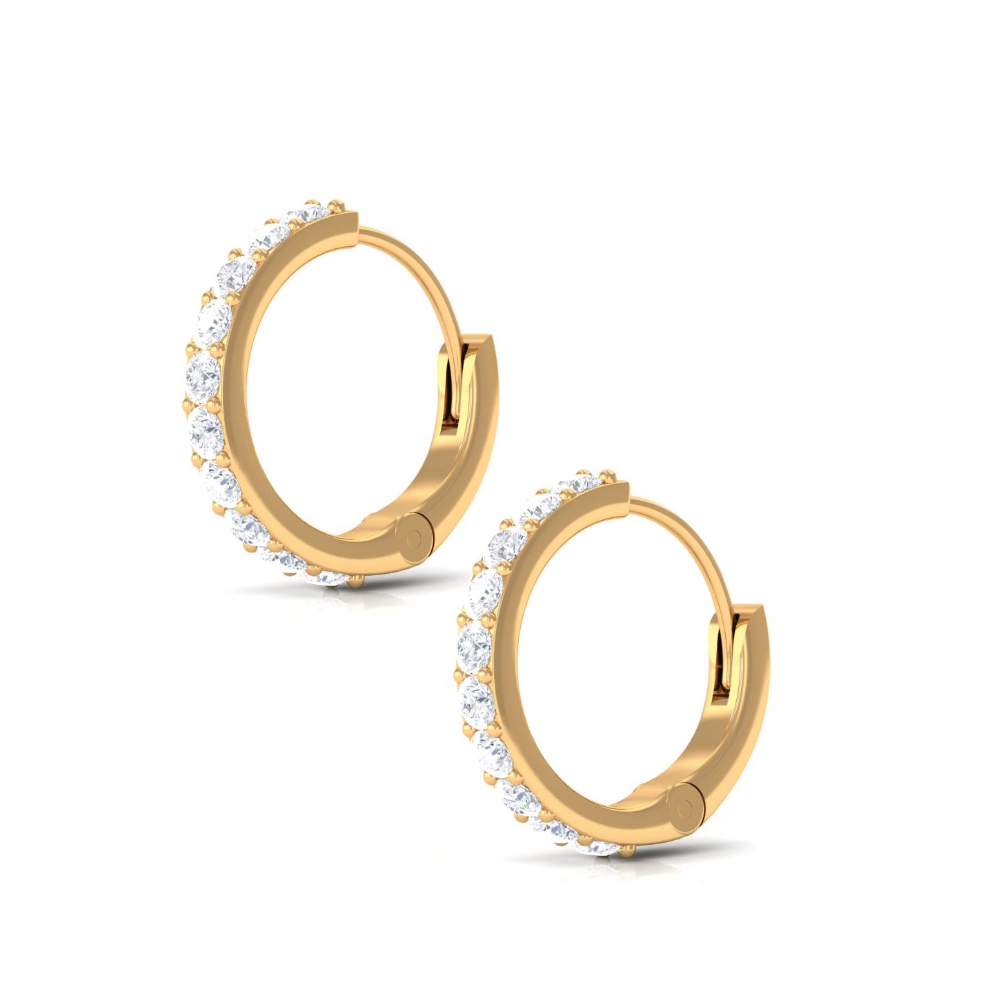 3/4 CT Round Cut Diamond Hoop Earrings Diamond - ( HI-SI ) - Color and Clarity - Rosec Jewels