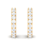 3/4 CT Round Cut Diamond Hoop Earrings Diamond - ( HI-SI ) - Color and Clarity - Rosec Jewels