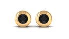 1/2 CT Bezel Set Round Black Onyx Solitaire Stud Earrings Black Onyx - ( AAA ) - Quality - Rosec Jewels