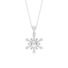 1/4 CT Snowflake Pendant for Women with Diamonds Diamond - ( HI-SI ) - Color and Clarity - Rosec Jewels