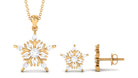 Cubic Zirconia Snowflake Jewelry Set Zircon - ( AAAA ) - Quality - Rosec Jewels