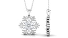 1.25 CT Marquise Cut Moissanite Snowflake Pendant Necklace Moissanite - ( D-VS1 ) - Color and Clarity - Rosec Jewels