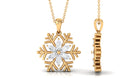 1.25 CT Marquise Cut Moissanite Snowflake Pendant Necklace Moissanite - ( D-VS1 ) - Color and Clarity - Rosec Jewels