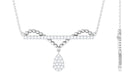 3/4 CT Designer Moissanite Bar Drop Necklace in Pave Setting Moissanite - ( D-VS1 ) - Color and Clarity - Rosec Jewels