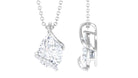 2.25 CT Pear Cut Cubic Zirconia Minimal Solitaire Pendant Necklace Zircon - ( AAAA ) - Quality - Rosec Jewels