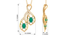 1 CT Oval Cut Emerald Infinity Pendant with Diamond Stones Emerald - ( AAA ) - Quality - Rosec Jewels