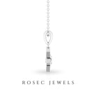 Round Diamond Flower Pendant Necklace Diamond - ( HI-SI ) - Color and Clarity - Rosec Jewels