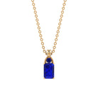 Emerald Cut Lab Created Blue Sapphire Solitaire Pendant Necklace Lab Created Blue Sapphire - ( AAAA ) - Quality - Rosec Jewels