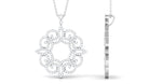 0.75 CT Vintage Inspired Certified Moissanite Pendant Necklace Moissanite - ( D-VS1 ) - Color and Clarity - Rosec Jewels