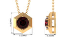 1.75 CT Garnet Solitaire Pendant Necklace in Gold Garnet - ( AAA ) - Quality - Rosec Jewels