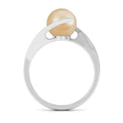 5 CT Solitaire South Sea Pearl Bypass Engagement Ring in Gold South Sea Pearl - ( AAA ) - Quality - Rosec Jewels