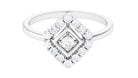 3/4 CT Minimal Diamond Gold Promise Ring Diamond - ( HI-SI ) - Color and Clarity - Rosec Jewels