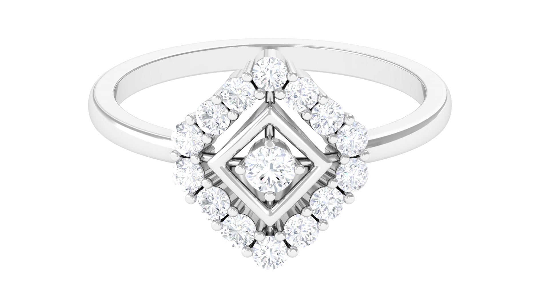 3/4 CT Minimal Diamond Gold Promise Ring Diamond - ( HI-SI ) - Color and Clarity - Rosec Jewels