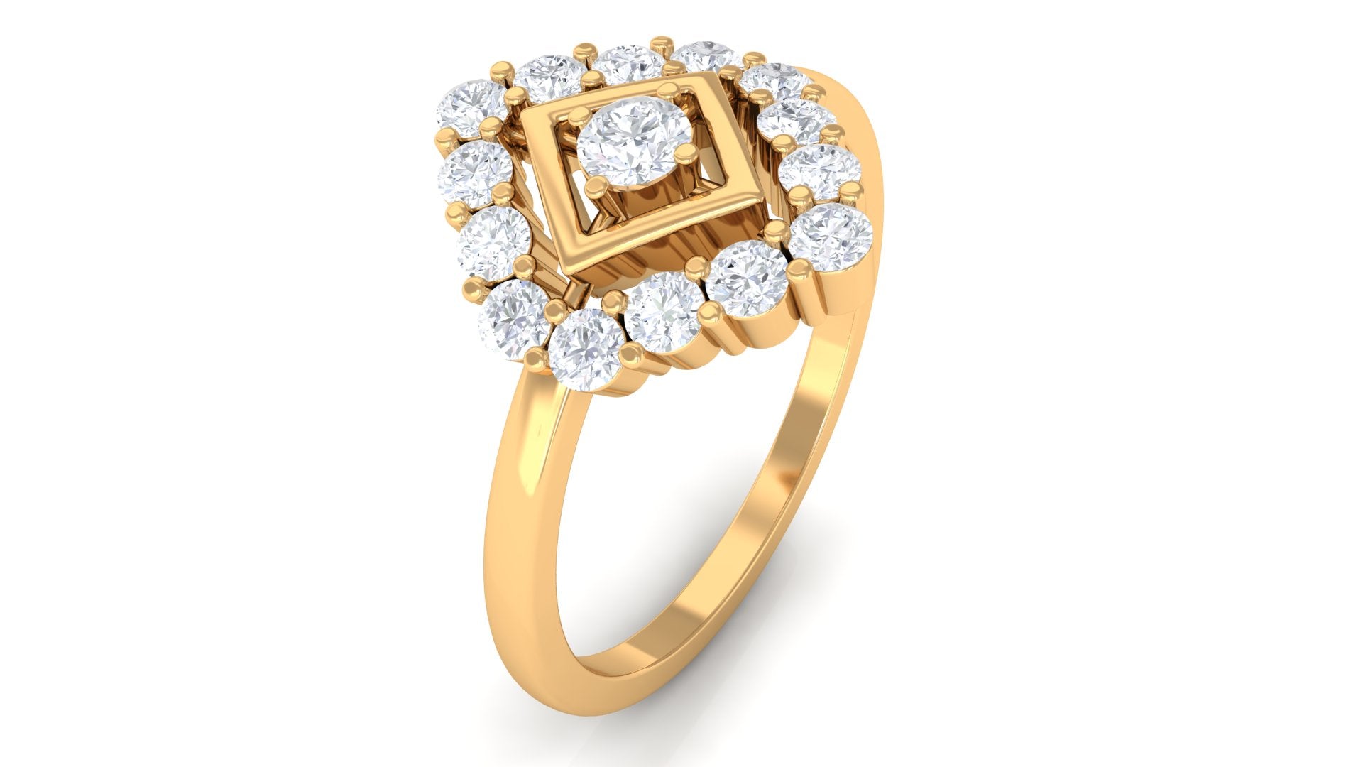 3/4 CT Minimal Diamond Gold Promise Ring Diamond - ( HI-SI ) - Color and Clarity - Rosec Jewels