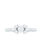 3/4 CT Real Diamond Antique Promise Ring in Gold Diamond - ( HI-SI ) - Color and Clarity - Rosec Jewels