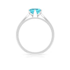 Stunning Asscher Cut Swiss Blue Topaz Solitaire Ring Swiss Blue Topaz - ( AAA ) - Quality - Rosec Jewels