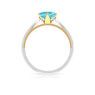 Stunning Asscher Cut Swiss Blue Topaz Solitaire Ring Swiss Blue Topaz - ( AAA ) - Quality - Rosec Jewels