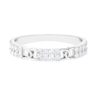 1/2 CT Natural Diamond Interlock Band Ring Diamond - ( HI-SI ) - Color and Clarity - Rosec Jewels