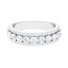 Cubic Zirconia Eternity Wedding Band Ring Zircon - ( AAAA ) - Quality - Rosec Jewels